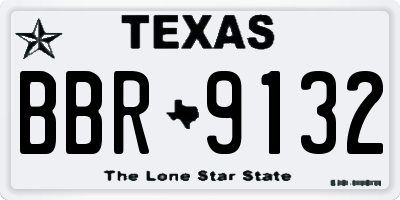 TX license plate BBR9132