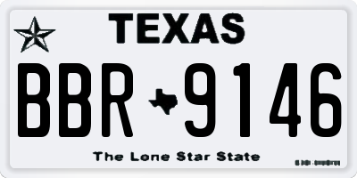 TX license plate BBR9146