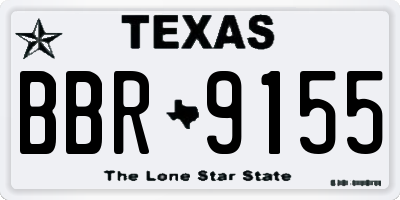 TX license plate BBR9155