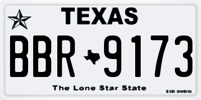 TX license plate BBR9173