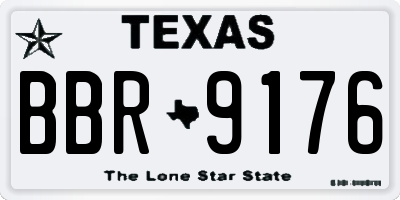 TX license plate BBR9176