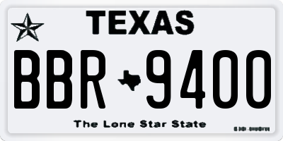 TX license plate BBR9400