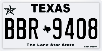 TX license plate BBR9408