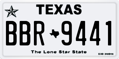 TX license plate BBR9441
