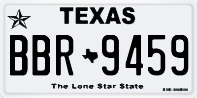 TX license plate BBR9459