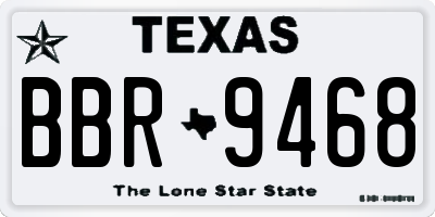 TX license plate BBR9468