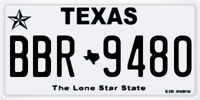 TX license plate BBR9480