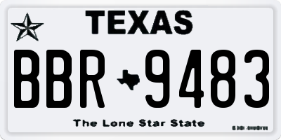 TX license plate BBR9483