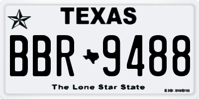 TX license plate BBR9488