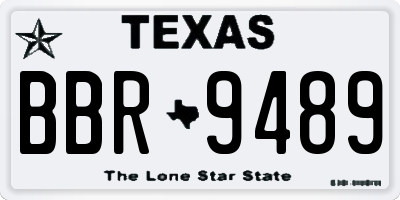 TX license plate BBR9489