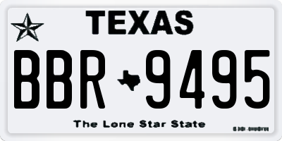 TX license plate BBR9495