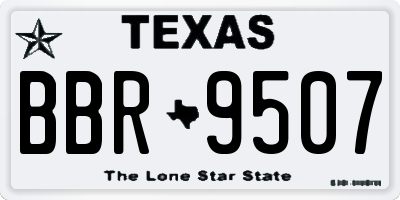 TX license plate BBR9507