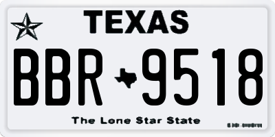 TX license plate BBR9518