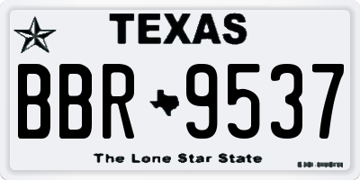 TX license plate BBR9537