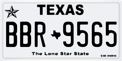 TX license plate BBR9565