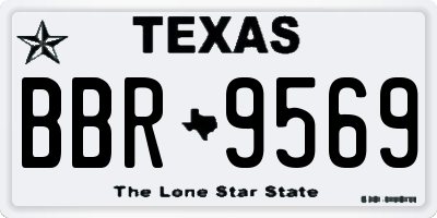 TX license plate BBR9569