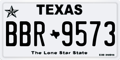 TX license plate BBR9573