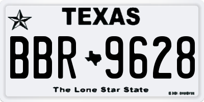 TX license plate BBR9628