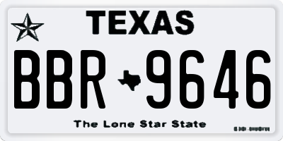 TX license plate BBR9646