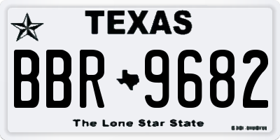 TX license plate BBR9682