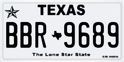 TX license plate BBR9689