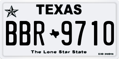 TX license plate BBR9710