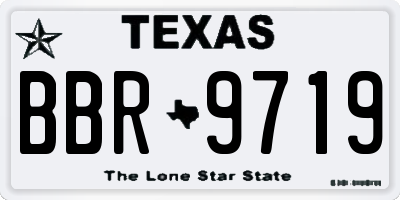 TX license plate BBR9719