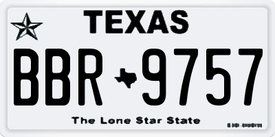 TX license plate BBR9757