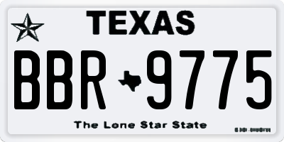 TX license plate BBR9775