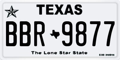 TX license plate BBR9877