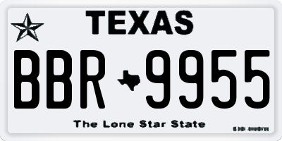 TX license plate BBR9955