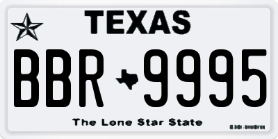 TX license plate BBR9995
