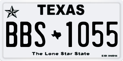 TX license plate BBS1055