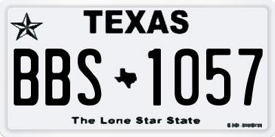 TX license plate BBS1057