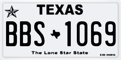 TX license plate BBS1069