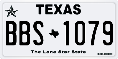 TX license plate BBS1079