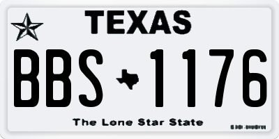 TX license plate BBS1176