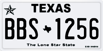 TX license plate BBS1256