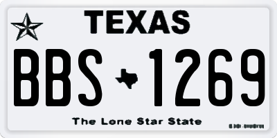 TX license plate BBS1269