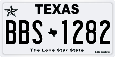 TX license plate BBS1282