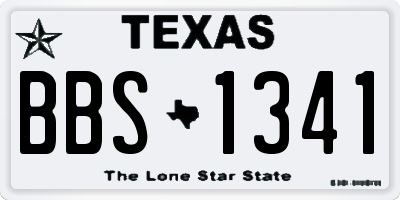 TX license plate BBS1341