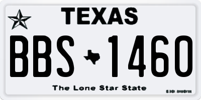 TX license plate BBS1460