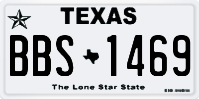 TX license plate BBS1469