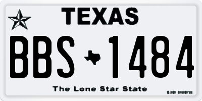 TX license plate BBS1484