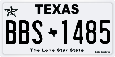 TX license plate BBS1485