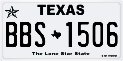 TX license plate BBS1506