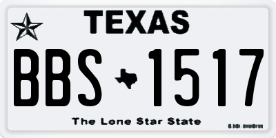 TX license plate BBS1517