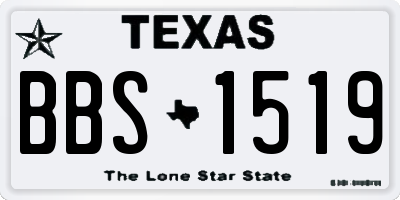 TX license plate BBS1519