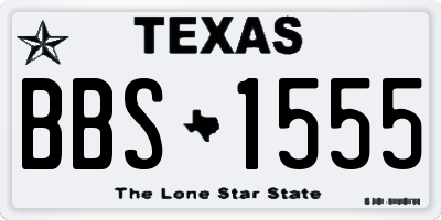 TX license plate BBS1555