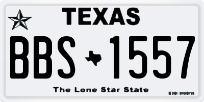 TX license plate BBS1557